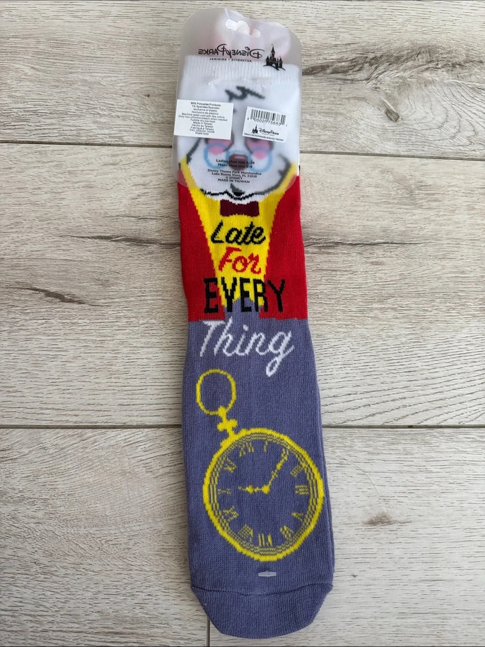 Disney parks white rabbit knee high socks
